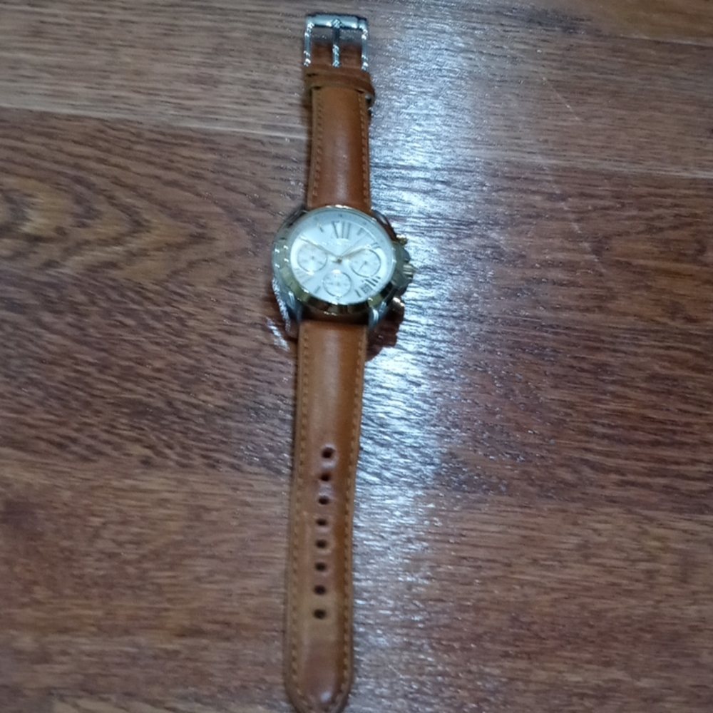 Michael Kors watch with leather strap